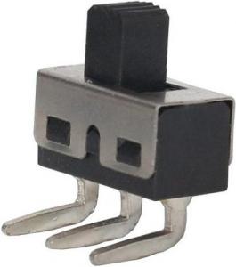 SS-12D066  三脚弯脚拨码开关125V 2A  3脚侧面拨动开关2A 125VAC  滑动开关6.6mm*12.7mm
