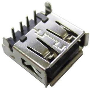 USB-031   14mm长度USB插座沉板4PIN,.四脚沉板USB母座14.2MM