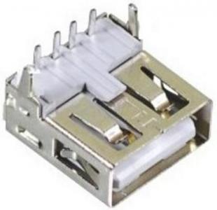 USB-035   USB插座卧式4PIN,.四脚卧式USB母座