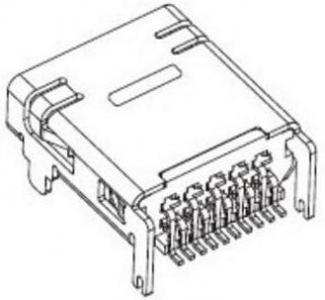 前插后贴USB接口10P   USB插孔全贴后插贴片10脚  USB-059