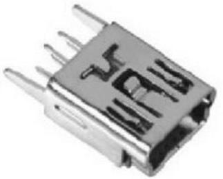 MINI5P USB插座立式  mini USB母座5脚  USB-068